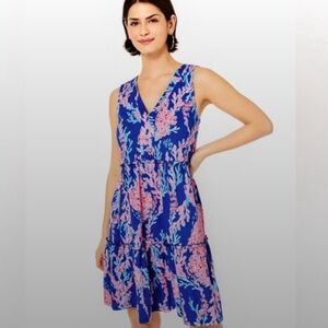 Lilly Pulitzer Lorina Swing dress. NWT. small. Color Borealis Blue Swim On Over